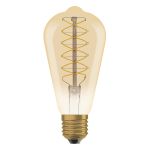 Ledvance Vintage 1906 LED E27 Päron Guld 4.8W 420lm - 822 Extra Varm Vit | Dimbar - Ersättare 37W