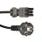 Noxion GST - Kompatibel Strömkabel Svart - Kvinnlig + Schuko Europlug - 2m - 3 pole 0.75mm2